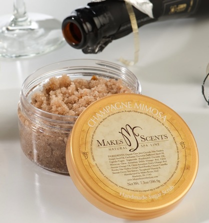 Left over champagne salt scrub